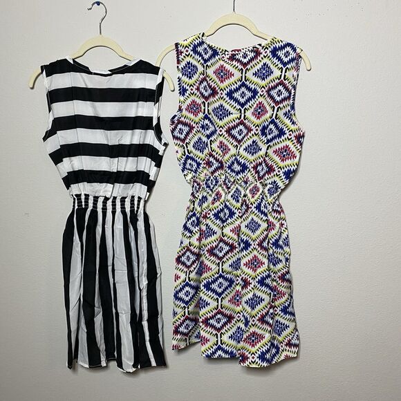 2 PC BUNDLE Drunken Tango 2X Swim Coverup Popover/Polyester Skater Sundress’s - Picture 3 of 8